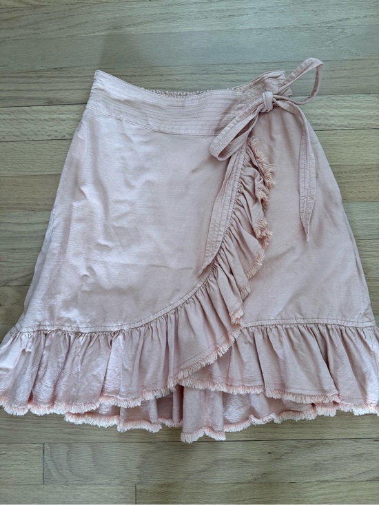 Pilcro Dresses & Skirts - Pilcro Anthropologie XS Nettie Blush Pink Ruffle Wrap Skirt
